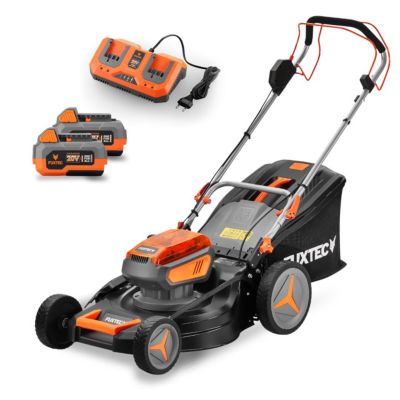 Tondeuse gazon batterie autotractée 40V (2X20V) - FUXTEC FX-E2RM46 - 46cm mulching ejection latérale 2 batteries Li-Ion 4Ah