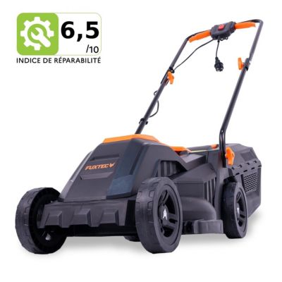 Tondeuse À Gazon Électrique Filaire Poussée - Fuxtec Fx-rme33 - 9kg, Largeur De Coupe 33cm, Bac 30l, Hauteur 20mm - 60mm