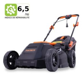 Tondeuse à Gazon électrique Filaire Poussée - FUXTEC FX-RME38 - 12Kg, Largeur Coupe 38cm, Bac 40L, Hauteur 20mm - 70mm