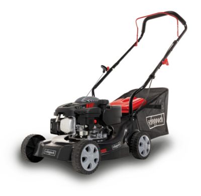 Tondeuse à gazon poussée MP132-40 Scheppach - 3,3CV 2400 W - Largeur de coupe 40 cm - 35 L - Huile incluse