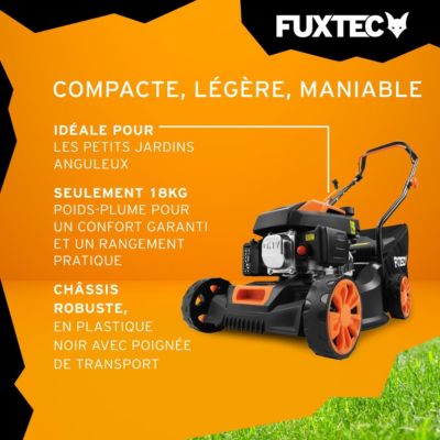 Tondeuse à gazon poussée thermique 40,6cm 80cm3 - FX-RM4180 Fuxtec - 45L