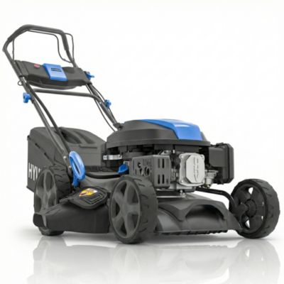 Tondeuse à gazon thermique autotractée Hyundai 43cm, Démarrage électrique 139cc Sans Fil HYM17150SPEX-EU