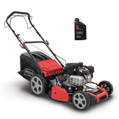 Tondeuse à gazon thermique MS180-51 Scheppach - Largeur de coupe 51 cm - Moteur 4T 4,0 kW - 171 cm3- 5,4 CV - Jardin 1600 m²
