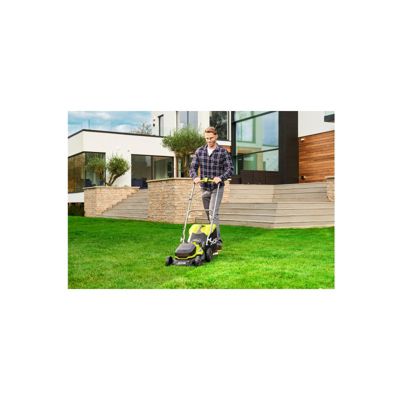 Tondeuse poussée RYOBI 18V One+ - 1 Batterie 4.0Ah - Chargeur - RY18LM37A-140