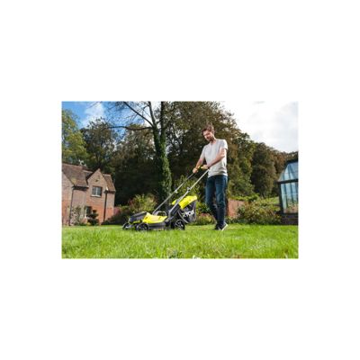 Tondeuse poussée RYOBI - RLM18X33B40 - 18V One+ - coupe 33cm - 1 batterie 4.0Ah - 1 chargeur