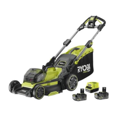 Tondeuse poussée Ryobi - RY18LMX40B - 18V One+ - coupe 37cm - 2 batteries 4.0Ah - 1 chargeur
