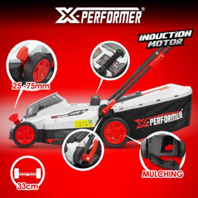 Tondeuse rechargeable 20V max 33 cm avec batterie 2Ah - X-Performer