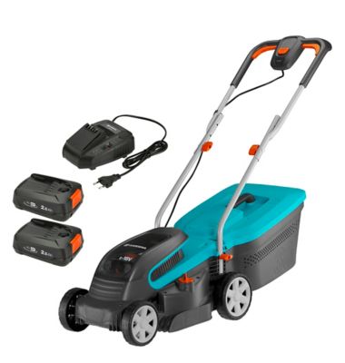 Tondeuse sans fil avec batterie 18 V - largeur de coupe 32 cm - hauteur de coupe 20 à 60 mm - bac 30 L - Gardena PowerMax 32/36V P4A