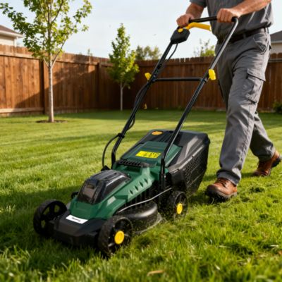 Tondeuse sans fil avec batterie 18 V - largeur de coupe 32 cm - hauteur de coupe 25 à 70 mm - bac 30 L - NMLM18-Li