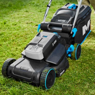Tondeuse sans fil avec batterie 18 V - largeur de coupe 34 cm - hauteur de coupe 20 à 70 mm - bac 35 L - Mac Allister MLM1835-Li