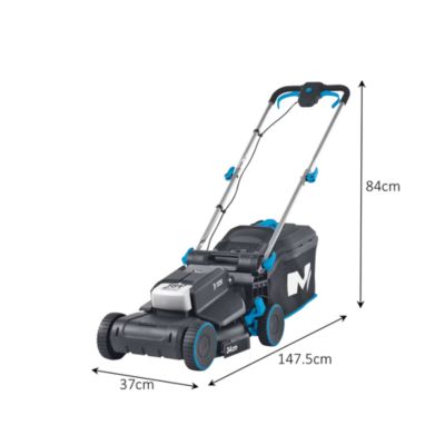 Tondeuse sans fil avec batterie 18 V - largeur de coupe 34 cm - hauteur de coupe 20 à 70 mm - bac 35 L - Mac Allister MLM1835-Li