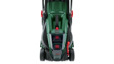 Tondeuse sans fil avec batterie 18 V - largeur de coupe 37 cm - hauteur de coupe 25 à 70 mm - bac 40 L - Bosch UniversalRotak 2x18V-37-550