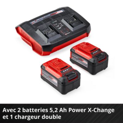 Tondeuse sans fil avec batterie 18 V - largeur de coupe 42 cm - hauteur de coupe 25 à 75 mm - bac 50 L - Einhell RASARRO 36/42 (2x5,2Ah)