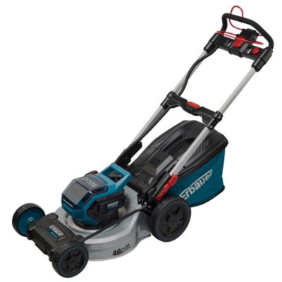 Tondeuse sans fil avec batterie 18 V - largeur de coupe 46 cm - hauteur de coupe 25 à 75 mm - bac 50 L - Erbauer ELM36SP-Li