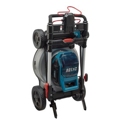 Tondeuse sans fil avec batterie 18 V - largeur de coupe 46 cm - hauteur de coupe 25 à 75 mm - bac 50 L - Erbauer ELM36SP-Li