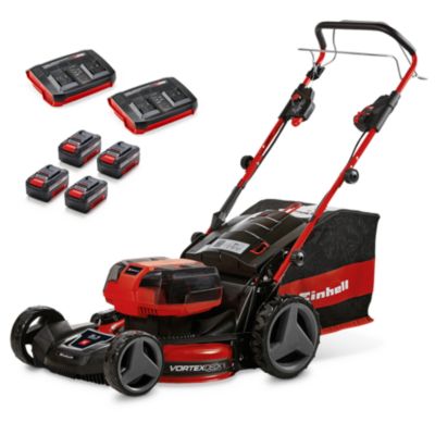 Tondeuse sans fil avec batterie 18 V - largeur de coupe 47 cm - hauteur de coupe 30 à 65 mm - bac 75 L - Einhell GP-CM 36/47 S HW Li (4x4,0Ah)