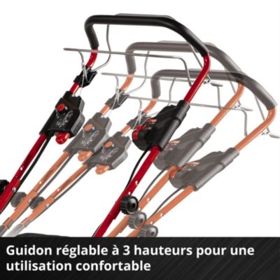 Tondeuse sans fil avec batterie 18 V - largeur de coupe 47 cm - hauteur de coupe 30 à 65 mm - bac 75 L - Einhell GP-CM 36/47 S HW Li (4x4,0Ah)
