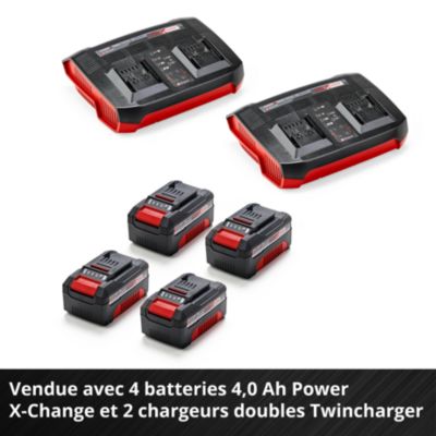 Tondeuse sans fil avec batterie 18 V - largeur de coupe 47 cm - hauteur de coupe 30 à 65 mm - bac 75 L - Einhell GP-CM 36/47 S HW Li (4x4,0Ah)