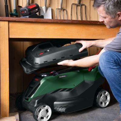 Tondeuse sans fil avec batterie 36 V - largeur de coupe 40 cm - hauteur de coupe 25 à 80 mm - bac 50 L - Bosch AdvancedRotak 36V-40-650