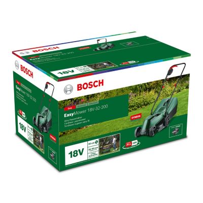 Tondeuse sans fil sans batterie 18 V - largeur de coupe 32 cm - hauteur de coupe 20 à 60 mm - bac 31 L - Bosch Easy Mower 18-32-200