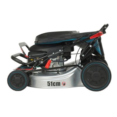 Tondeuse thermique 167 cm³ - largeur de coupe 51 cm - hauteur de coupe 25 à 75 mm - bac 65 L - Erbauer ELMP170SP51