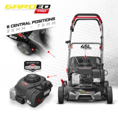 Tondeuse thermique autotractée avec moteur Briggs and Stratton125cc - 42cm livrée avec 2 lames + mulching - Gardeo Pro