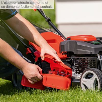 Tondeuse thermique autotractée MS225-53 Scheppach - moteur 4T 224 cm3 - largeur de coupe 53 cm - 25-75 mm - 1800 m2 - bac 65L