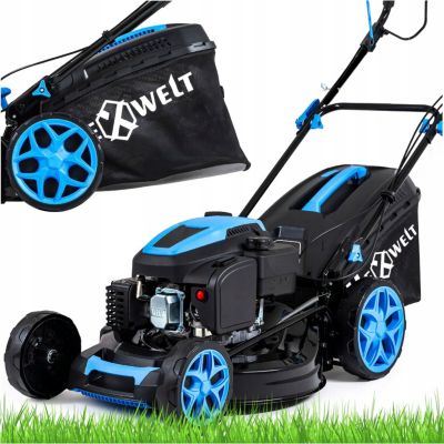 Tondeuse thermique avec traction Hexwelt puissante 200CC 51cm mulching 1 pièce.