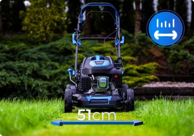 Tondeuse thermique avec traction Hexwelt puissante 200CC 51cm mulching 1 pièce.