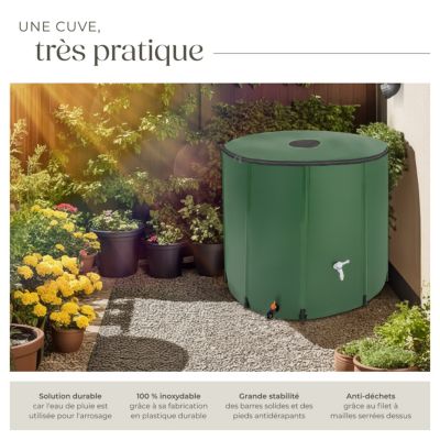 Garantia Amphore Tonneau De Pluie 300l Terracotta