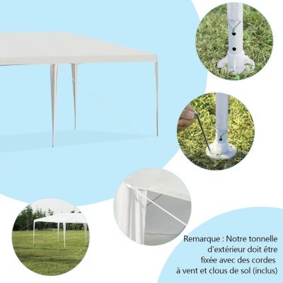 Tonnelle 3x6M de Jardin Tente de Réception Barnum Pliant pour Evénement Bière Fête Camping sans Bâche