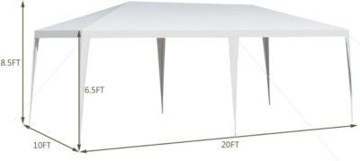 Tonnelle 3x6M de Jardin Tente de Réception Barnum Pliant pour Evénement Bière Fête Camping sans Bâche