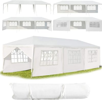 Tonnelle YRHome 3x9 M - 27 M² - Imperméable & UV - Avec 8 Panneaux Latéraux - Pour Jardin & Camping