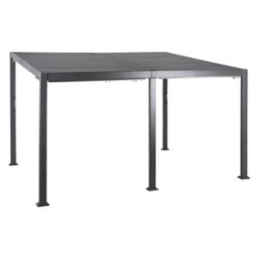 Tonnelle aluminium Hespéride Avila graphite 4 x 3 m