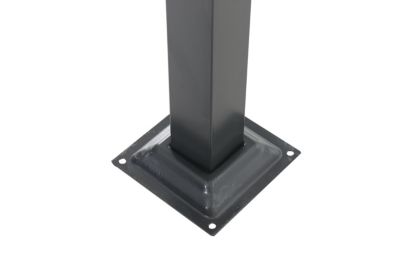 Tonnelle autoportante acier, aluminium et toit rétractable polyester Blooma Pita gris 3 x 3 m