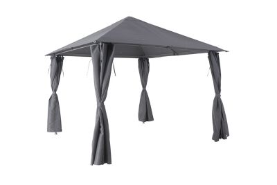 Tonnelle autoportante acier et toit polyester GoodHome Shamal gris 3 x 3 m