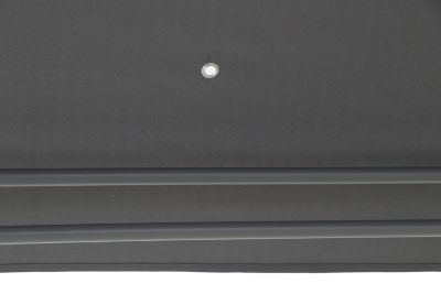 Tonnelle autoportante acier et toit polyester GoodHome Shamal gris 3 x 3 m