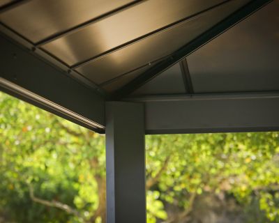 Tonnelle autoportante aluminium et toit polycarbonate Canopia by Palram Dallas 3,64 x 6,12 m
