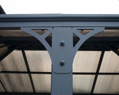 Tonnelle autoportante aluminium et toit polycarbonate Canopia by Palram Martinique 3,6 x 2,96 m