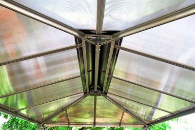 Tonnelle autoportante aluminium et toit polycarbonate Canopia by Palram Martinique 3,6 x 2,96 m