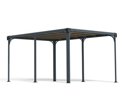 Tonnelle autoportante aluminium et toit polycarbonate Canopia by Palram Milano 3 x 4,3 m