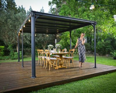 Tonnelle autoportante aluminium et toit polycarbonate Canopia by Palram Milano 3 x 4,3 m