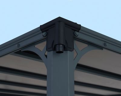 Tonnelle autoportante aluminium et toit polycarbonate Canopia by Palram Milano 3 x 4,3 m