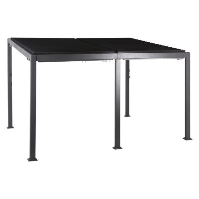 Tonnelle autoportante aluminium Hespéride Avila graphite 4 x 3 m
