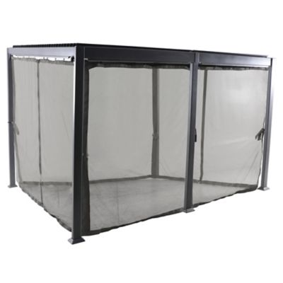 Tonnelle autoportante aluminium Hespéride Avila graphite 4 x 3 m