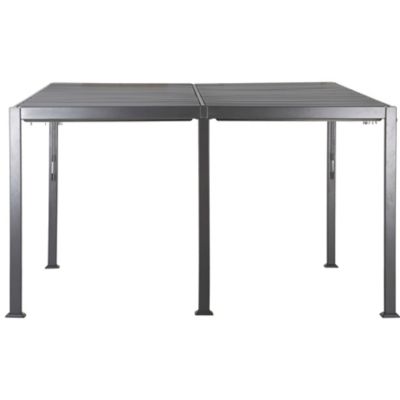 Tonnelle autoportante aluminium Hespéride Avila graphite 4 x 3 m