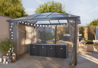 Tonnelle autoportante en aluminium Yallis 3 x 3,65m