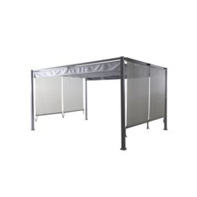 Tonnelle autoportante Moses 3x4m avec Stores enroulables latéraux