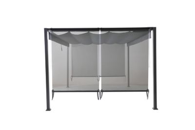 Tonnelle autoportante Moses 3x4m avec Stores enroulables latéraux
