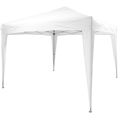 Tonnelle autoportante pliante acier et toit polyester blanc 3 x 3 m